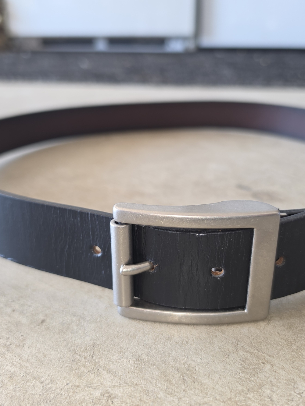 Express Reversible Leather Belt Black Brown Size 38 Men's